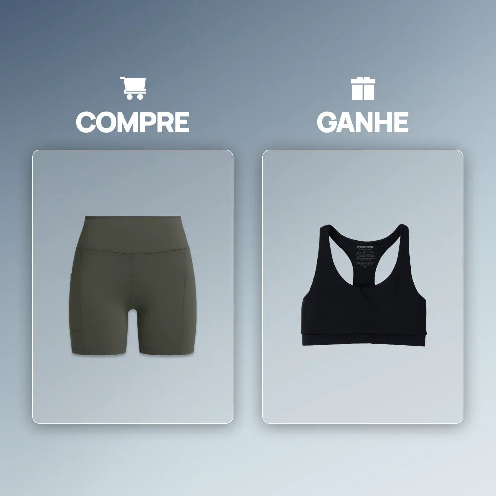 Compre 1 Short Fitness Curto Motion e Ganhe 1 Top Fitness Energy