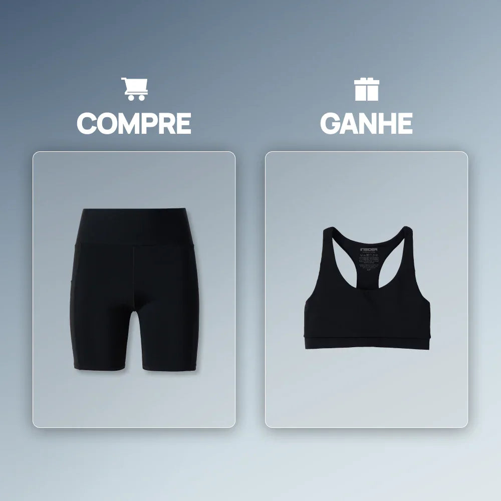 Compre 1 Short Fitness Médio Motion e Ganhe 1 Top Fitness Energy