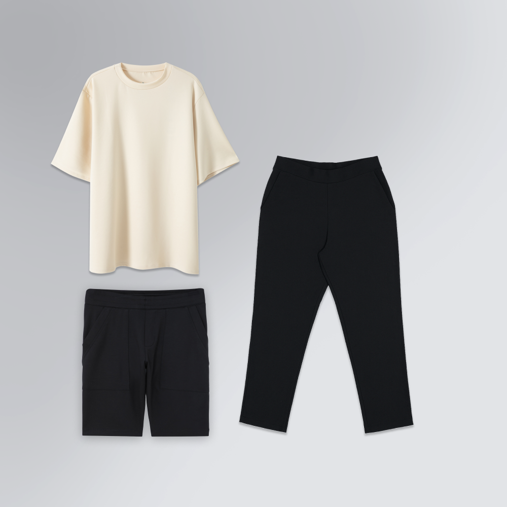 Conjunto masculino camiseta bermuda e calça