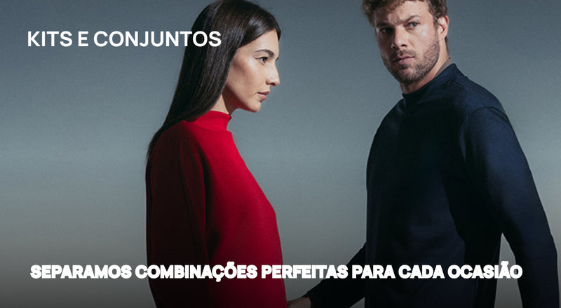 Imagem mostra duas pessoas usando conjuntos de roupas Insider 